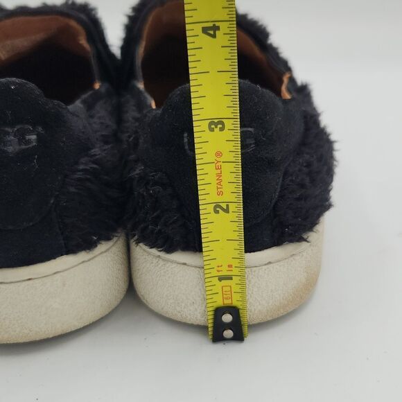 Ugg Ricci Faux-Fur Black  Teddy bear Slip-on Sneakers - Picture 8 of 8